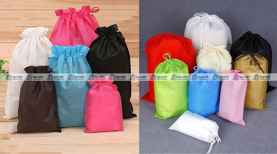 Một số kích thước thông dụng của túi không dệt dây rút