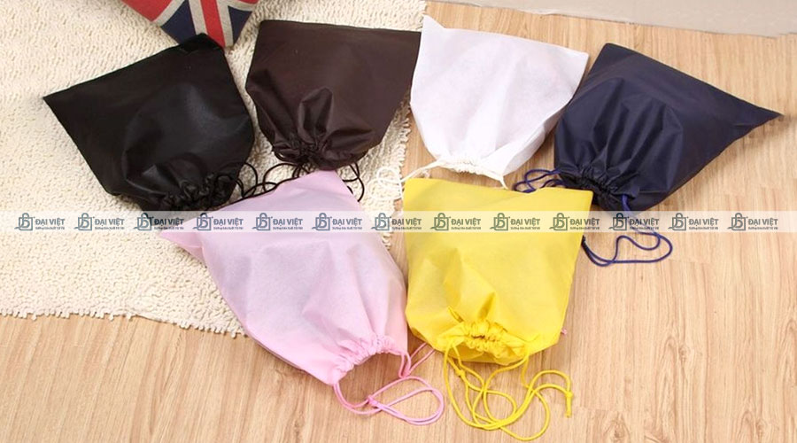 Túi vải không dệt dây rút với đa dạng màu sắc lựa chọn