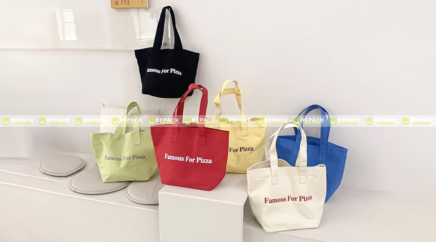 Các màu sắc đa dạng của túi vải canvas chặt đáy Các màu sắc đa dạng của túi vải canvas chặt đáy