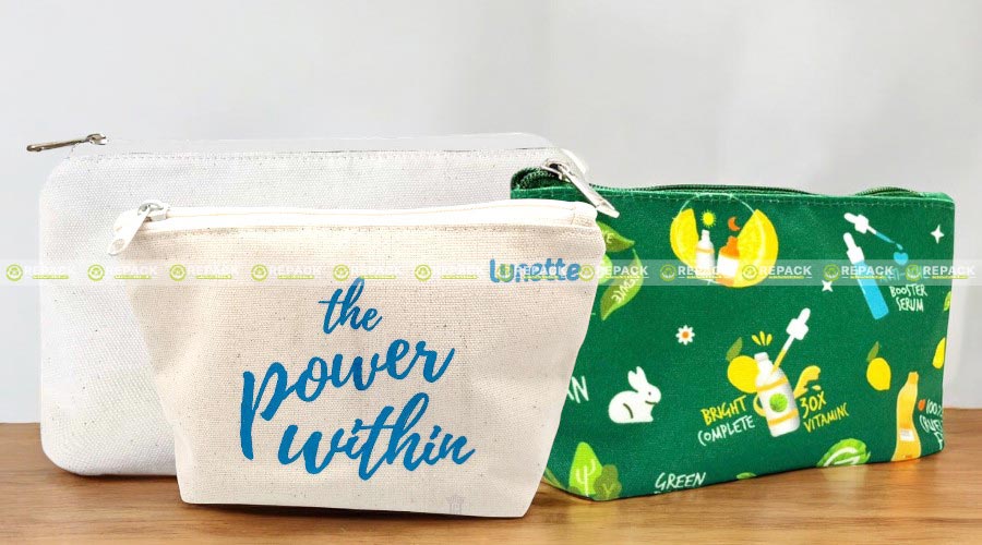 Kích cỡ ví vải canvas đựng bút sản xuất tại Repack