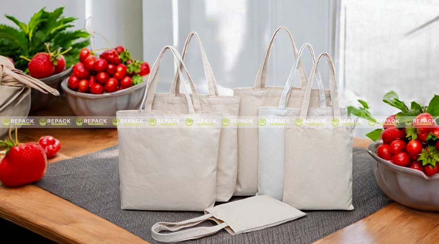 Kích thước thông dụng của túi vải canvas dạng dẹp Kích thước thông dụng của túi vải canvas dạng dẹp