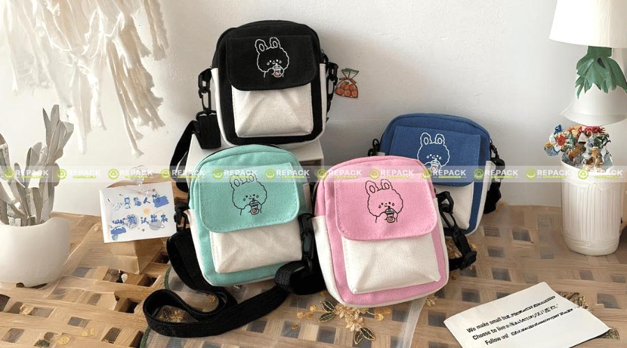 Túi canvas đeo chéo thiết kế năng động dành cho giới trẻ Túi canvas đeo chéo thiết kế năng động dành cho giới trẻ