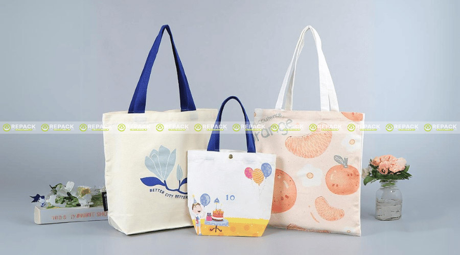 Túi vải canvas chặt đáy được sản xuất tại Repack Túi vải canvas chặt đáy được sản xuất tại Repack