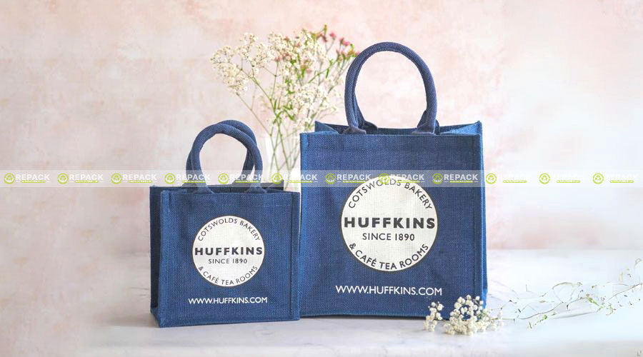 Túi vải đay linen in thông tin thương hiệu đẹp mắt Túi vải đay linen in thông tin thương hiệu đẹp mắt
