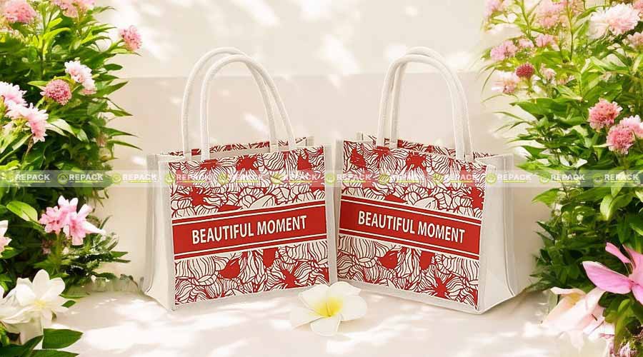Túi vải linen in PET sống động, độc đáo