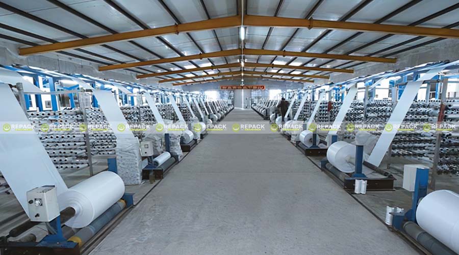 Xưởng máy móc sản xuất túi vải hiện đại Repack Xưởng máy móc sản xuất túi vải hiện đại Repack
