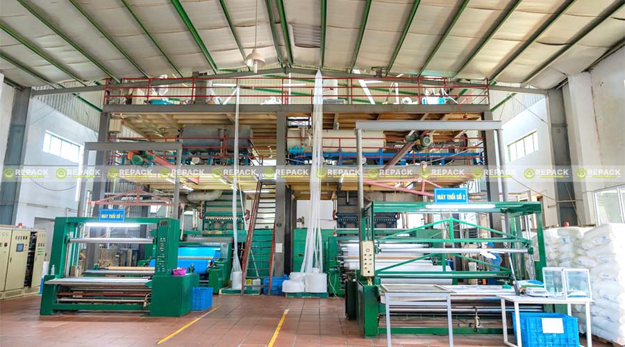 Xưởng sản xuất túi vải Repack quy mô rộng lớn