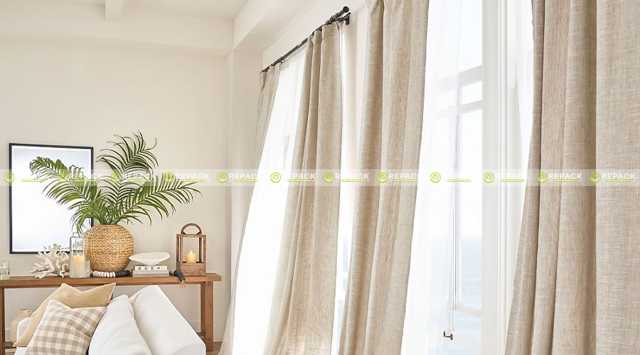 Rèm cửa được sản xuất từ vải linen Rèm cửa được sản xuất từ vải linen