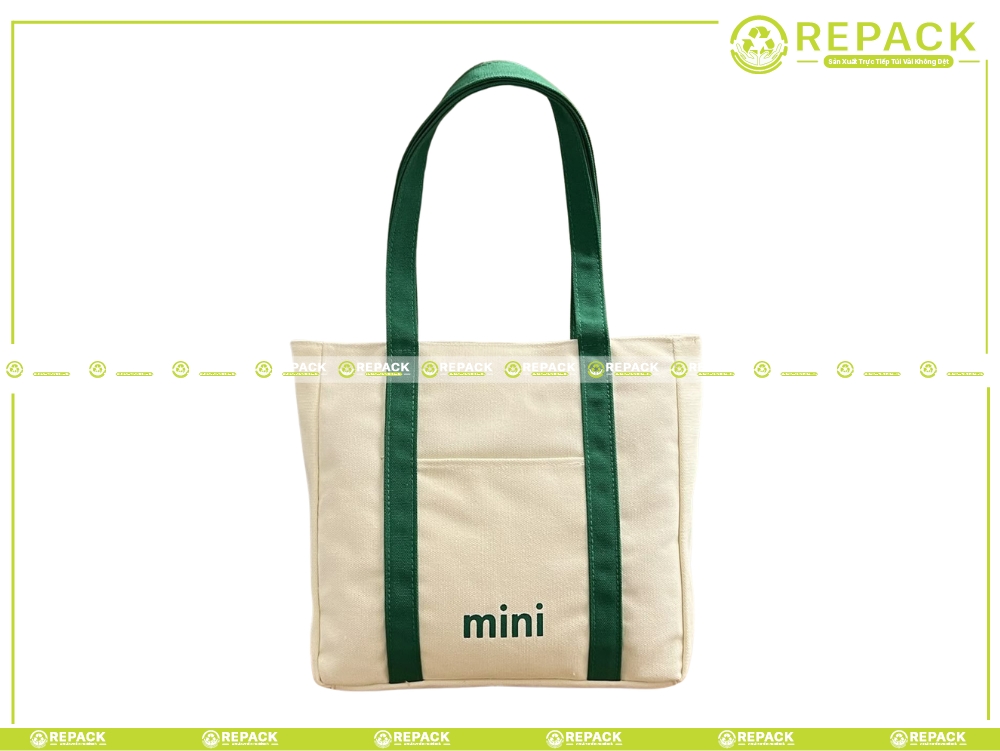 túi vải mini xanh