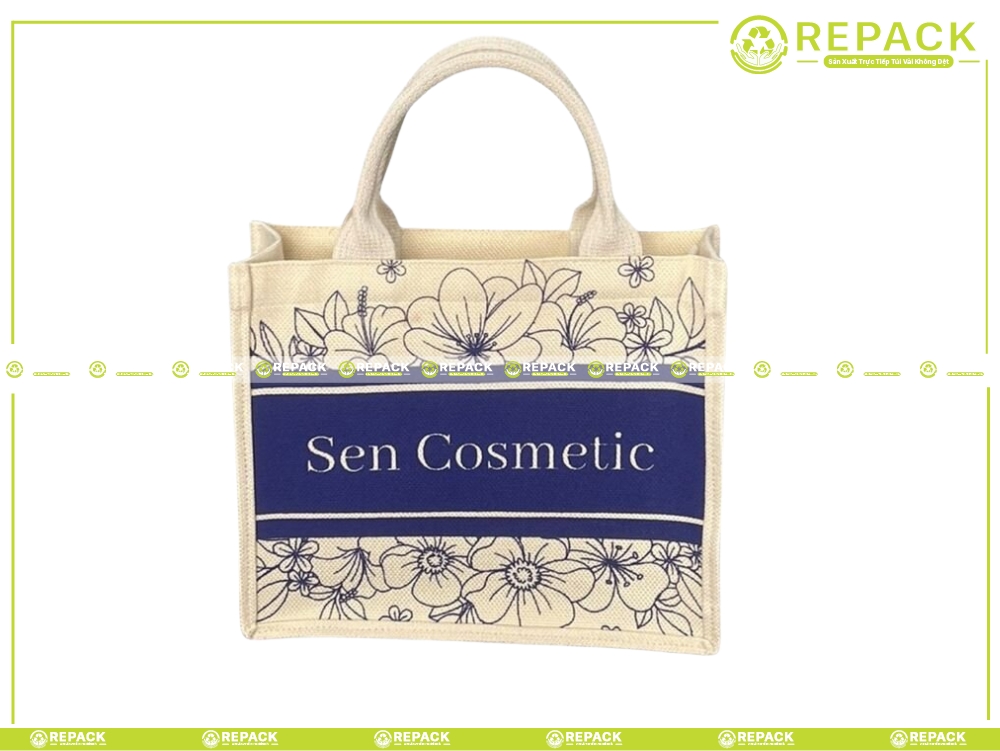 túi vải đay sen cosmetic