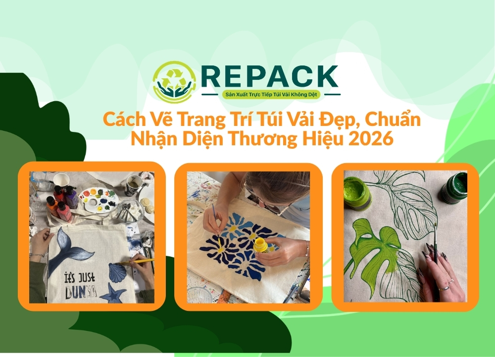 Cách Vẽ Trang Trí Túi Vải Đẹp, Chuẩn Nhận Diện Thương Hiệu 2026