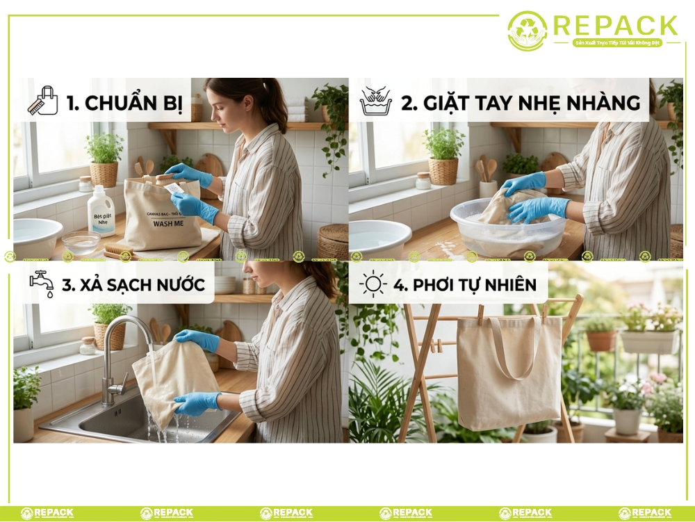 hướng dẫn cách giặt vải bố tại nhà