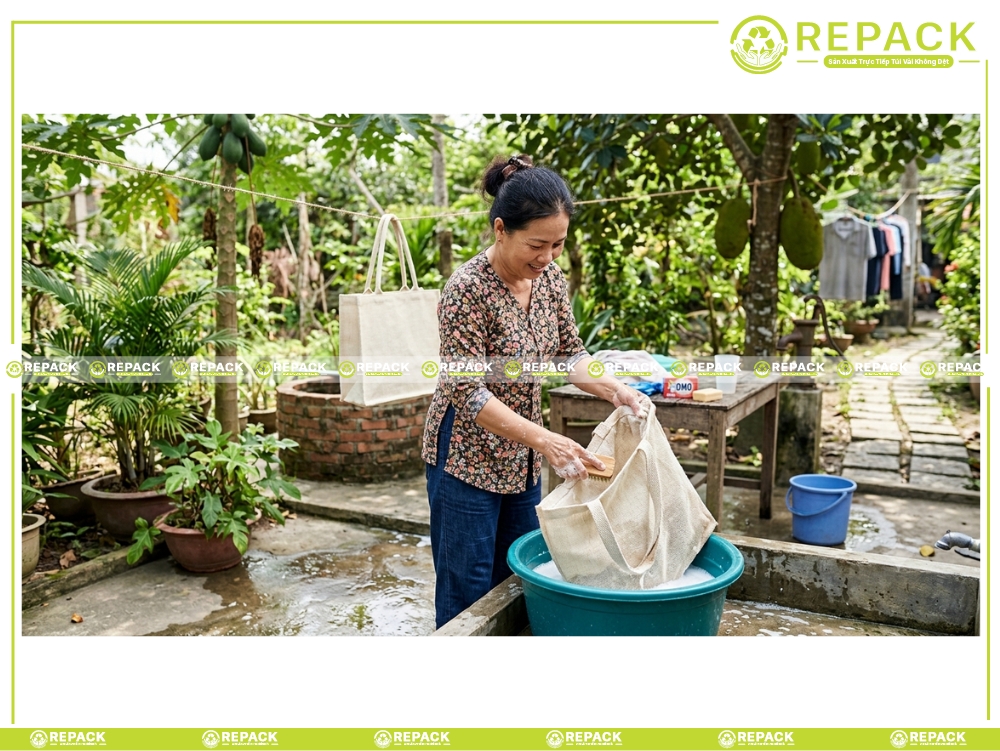 hướng dẫn cách giặt vải bố đơn giản
