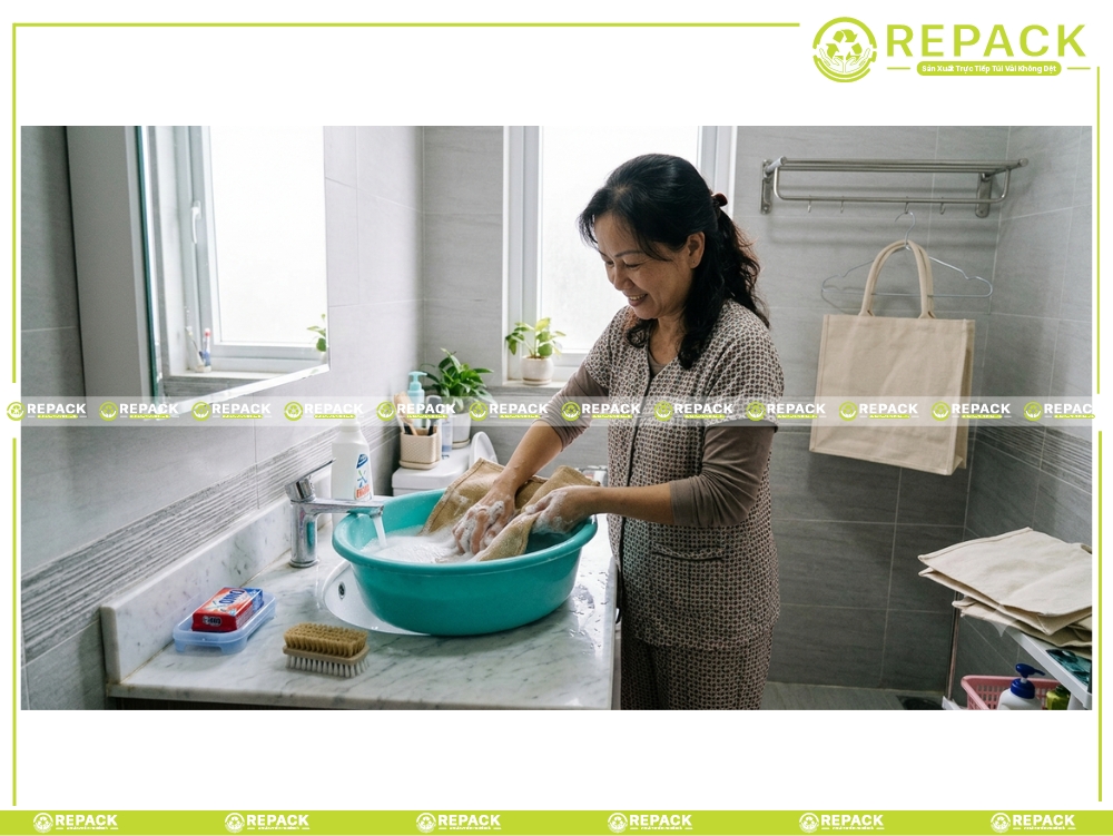 hướng dẫn cách giặt vải bố nhanh chóng