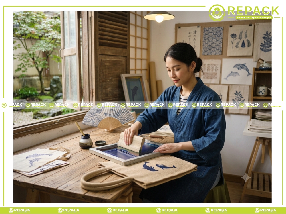 hướng dẫn in hình lên túi vải bố đẹp và sắc nét