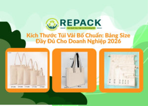 kích thước túi vải bố