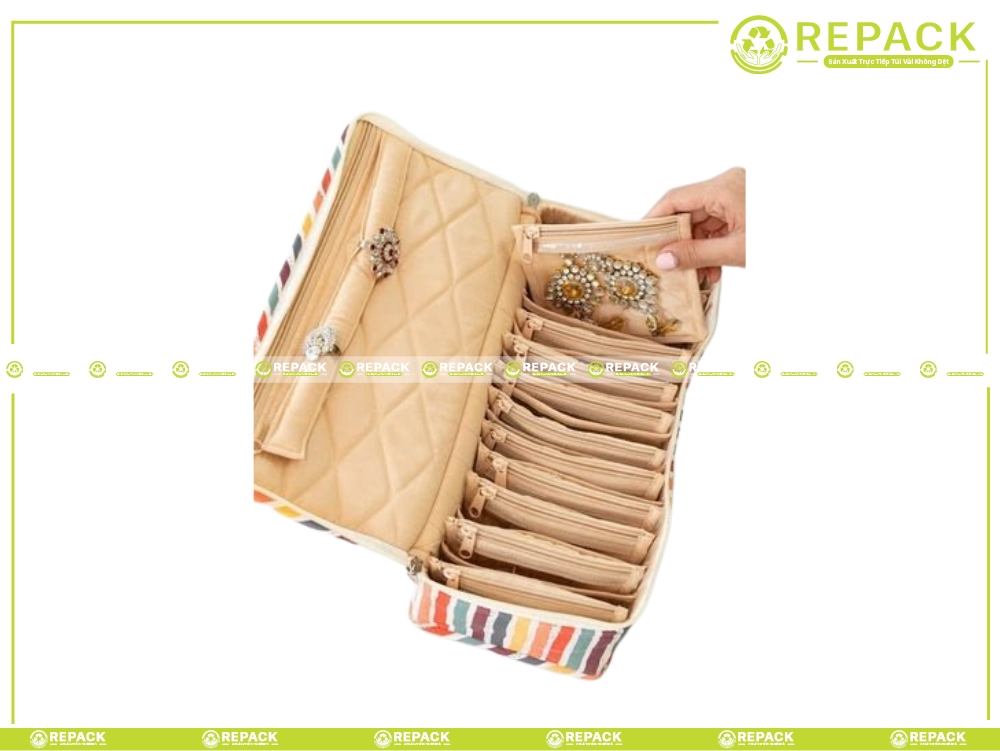 túi vải đựng trang sức canvas