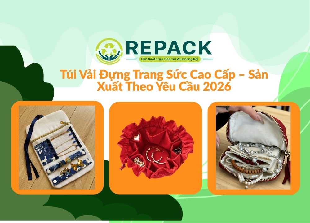 Túi Vải Đựng Trang Sức Cao Cấp – Sản Xuất Theo Yêu Cầu 2026