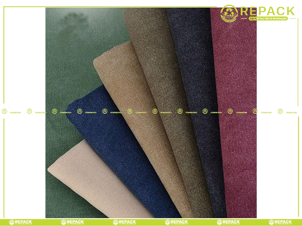 vải canvas nhiều màu
