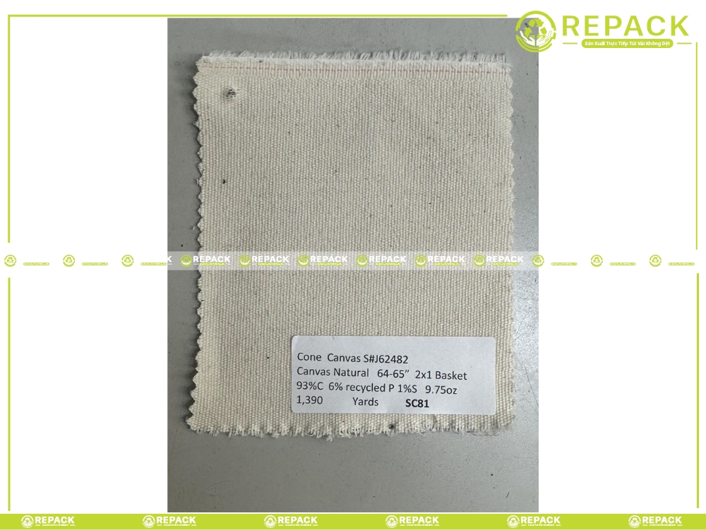 vải canvas tiêu chuẩn