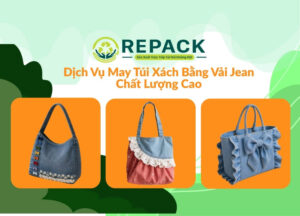 may túi xách bằng vải jean