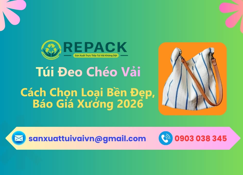 Túi Đeo Chéo Vải: Cách Chọn Loại Bền Đẹp, Báo Giá Xưởng 2026