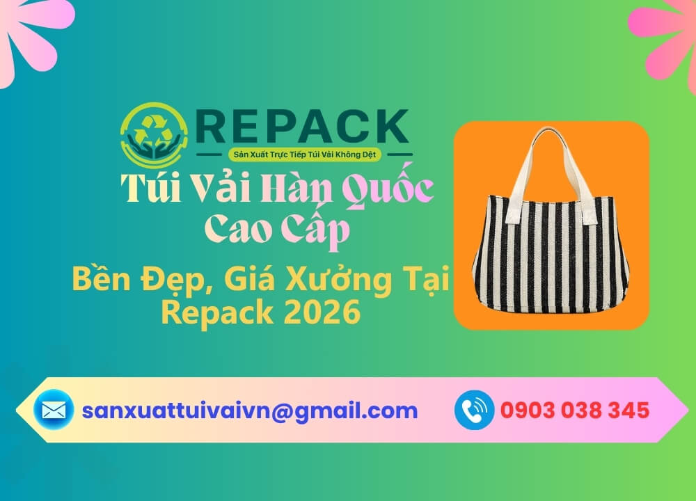 Túi Vải Hàn Quốc Cao Cấp: Bền Đẹp, Giá Xưởng Tại Repack 2026