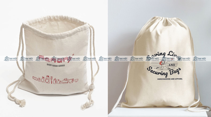 Balo dây rút vải bố canvas tiện lợi, dễ dàng mang theo bên mình