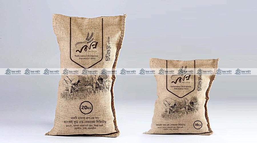 Bao tải đay được in ấn bằng công nghệ in PET hiện đại