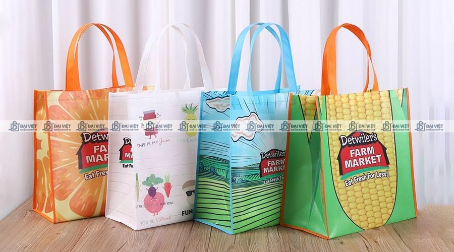 Các màu sắc phổ biến của túi vải không dệt cán màng