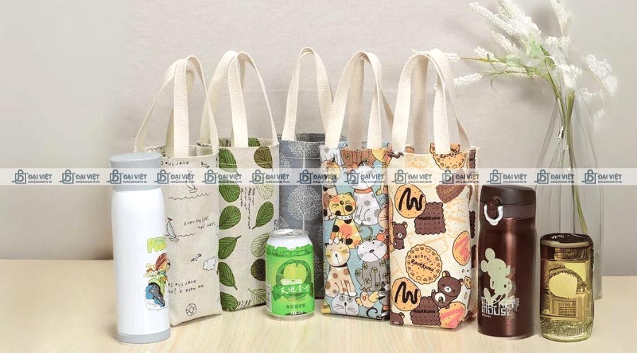 Các mẫu túi vải canvas đựng ly được sản xuất tại Đại Việt
