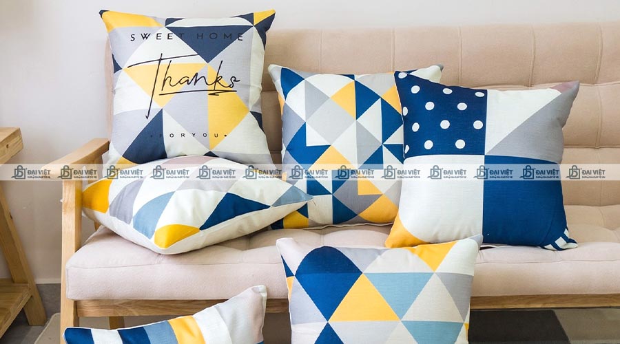 Gối vải canvas được thiết kế nhiều kiểu bắt mắt