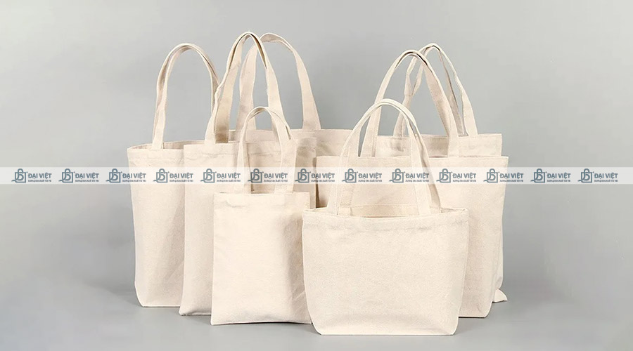 Kích thước khác nhau của túi vải canvas dạng dẹp 