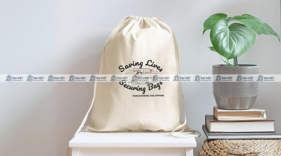 Mẫu balo dây rút vải bố kiểu dáng đẹp mắt, ưa chuộng rộng rãi