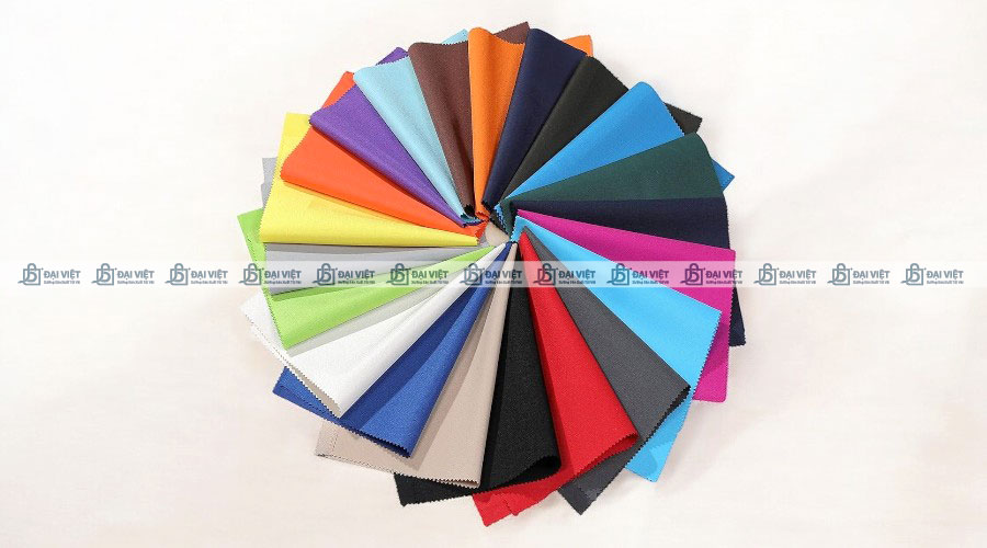 Màu sắc đa dạng của vải dù polyester