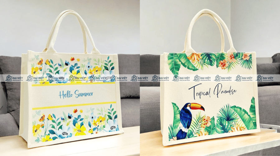Màu sắc trắng ngà tự nhiên của túi vải đay linen