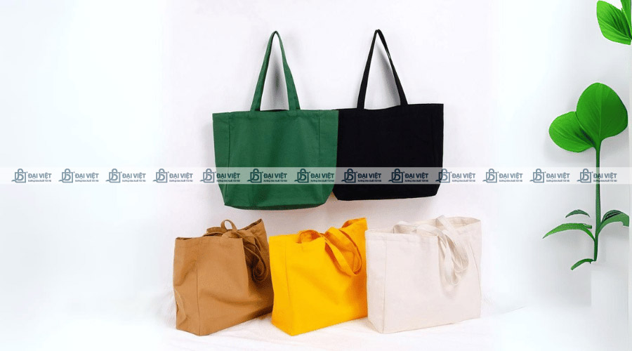 Màu sắc túi vải canvas chặt đáy phong phú