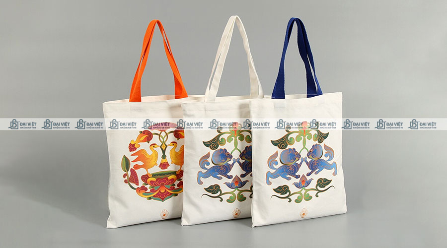 Màu sắc túi vải canvas dạng hộp tươi sáng đẹp mắt