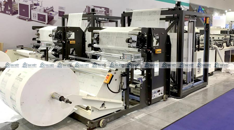 Máy móc công nghệ sản xuất túi vải tự động tại nhà xưởng Đại Việt