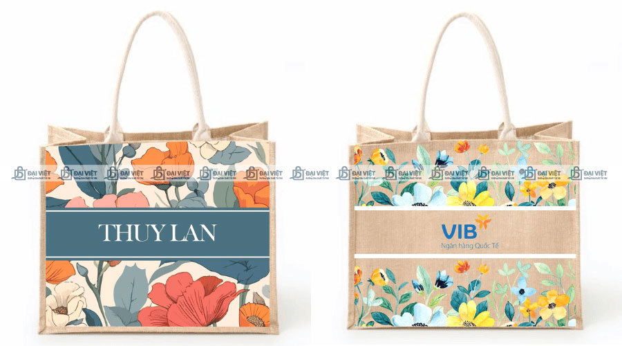 Túi cối đi biển được in họa tiết bắt mắt bằng công nghệ in PET