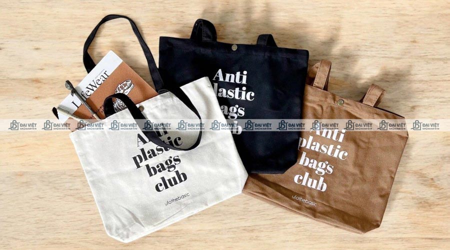 Túi vải canvas chặt đáy được ứng dụng để đựng đồ