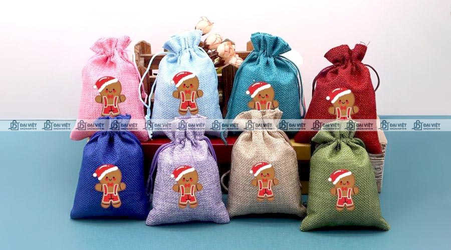Túi vải đay dây rút được ứng dụng làm các món quà tặng trang trí
