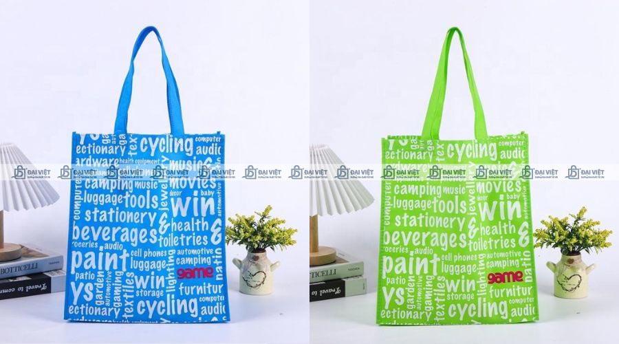 Túi vải không dệt cán màng được in bằng phương pháp in lụa