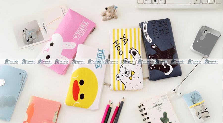 Ví vải canvas nữ dùng phương pháp in chuyển nhiệt