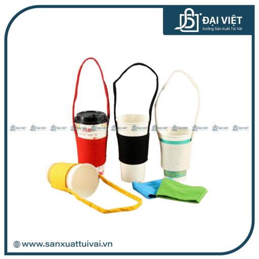 mẫu quai canvas đựng ly