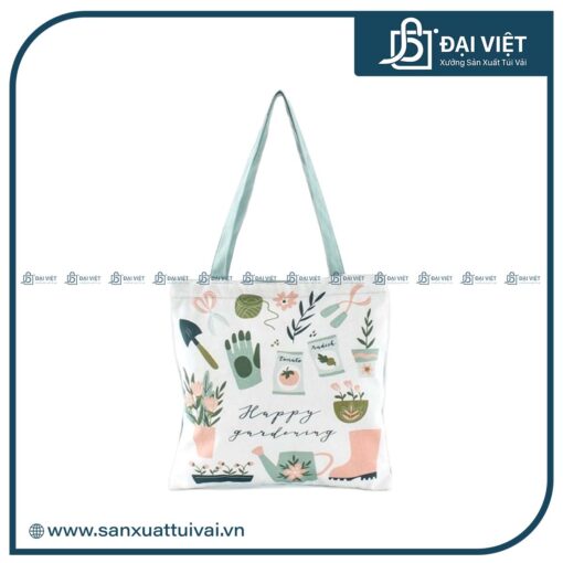 may túi vải canvas dạng dẹp
