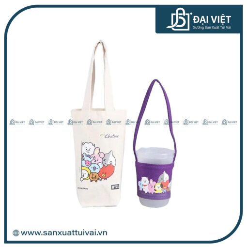 túi canvas đựng ly